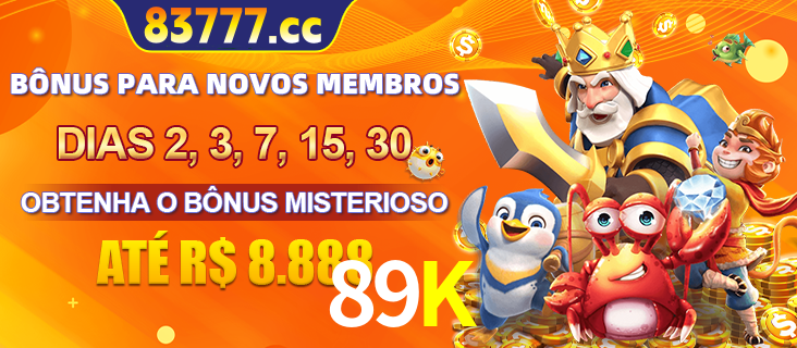 Anúncio dos benefícios para Membro VIP Sênior na plataforma 89K, incluindo bônus promocionais, semanais e mensais, ilustrado com o personagem Fortune Tiger.