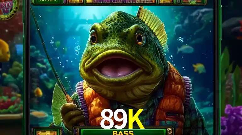 Personagem de peixe pescador do popular jogo de slot com tema de pescaria, uma das emocionantes opções de caça-níqueis para jogar e ganhar no cassino 89K.